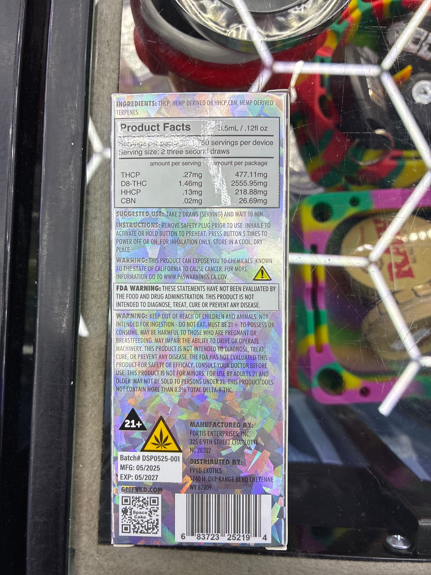 FVKD Exotics thcp+hhcp+d8 space cake hybrid