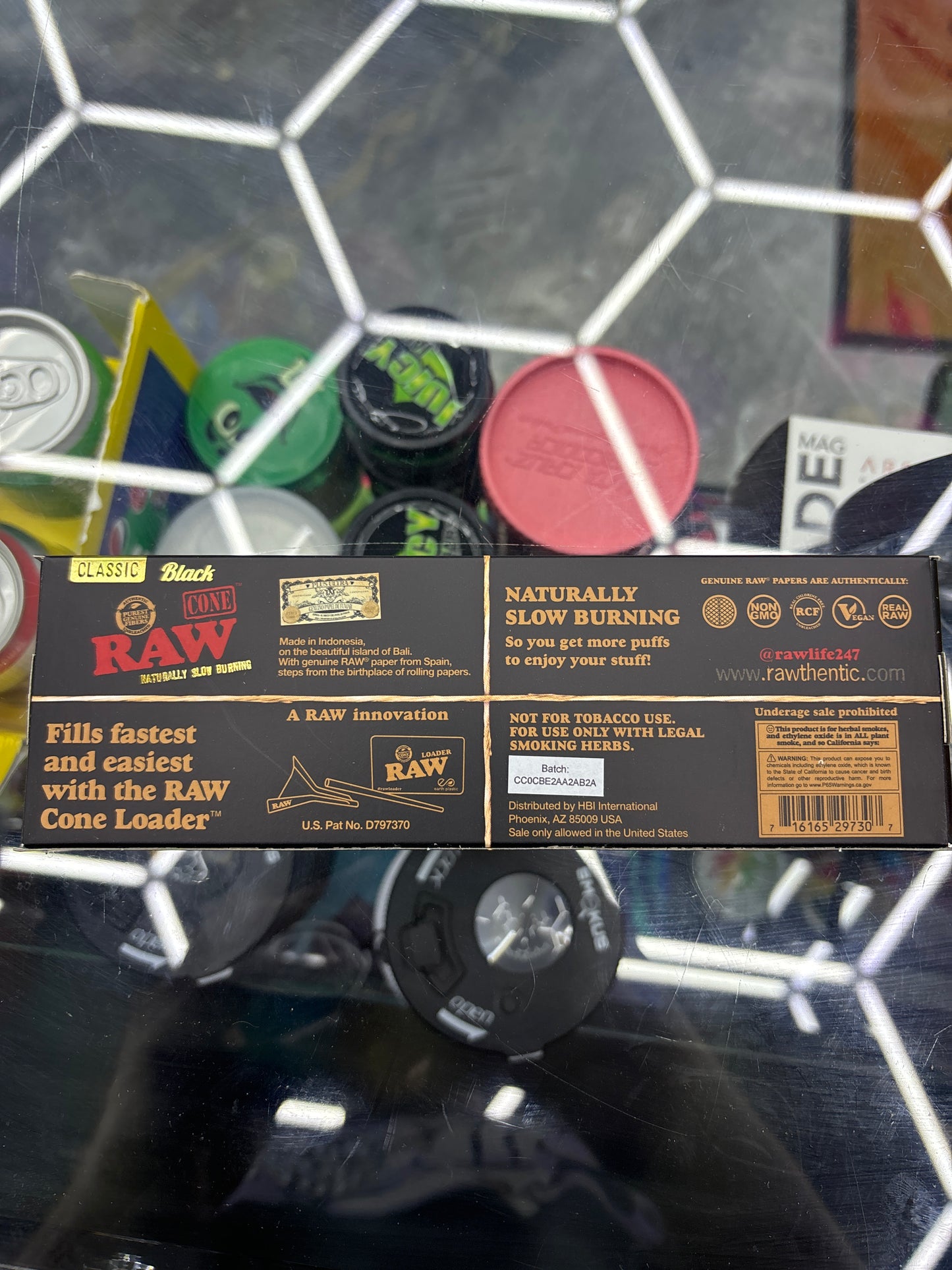 Raw black 20 cones per pack king size