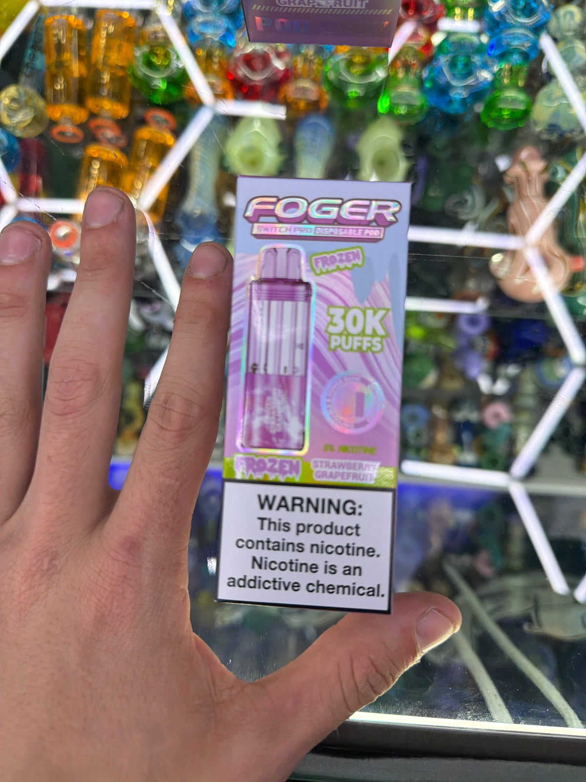 Fogger switch pro disposable pod 30k puffs Frozen strawberry grapefruit