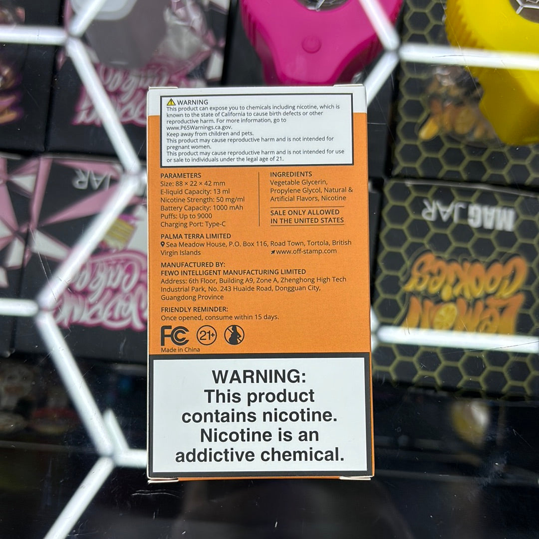 Off stamp juicy peach