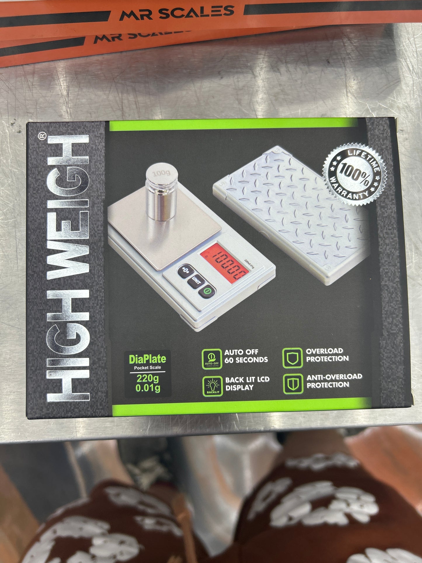 High weigh diaplate pocket scale