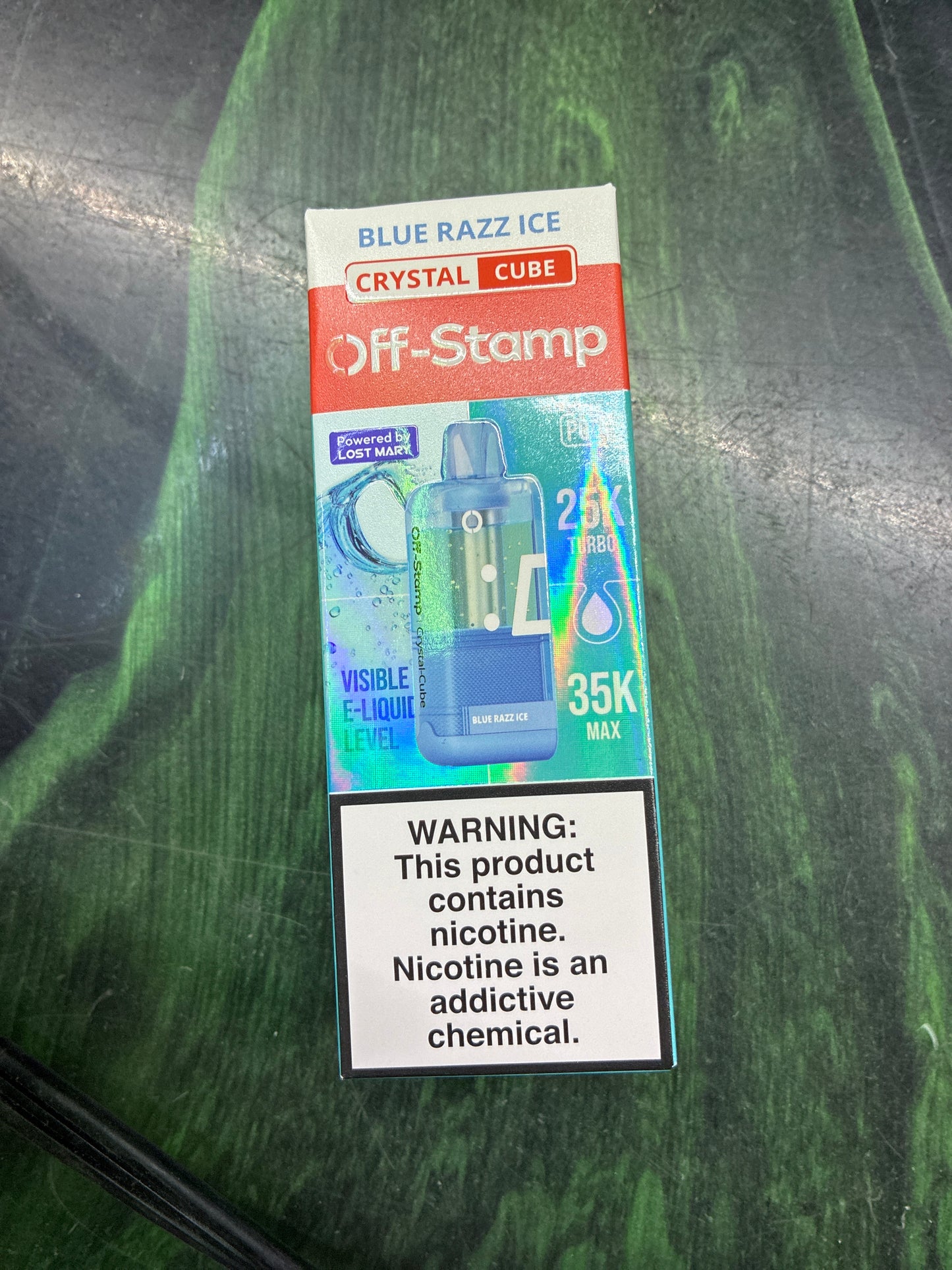 Off stamp blue razz ice pod 35k