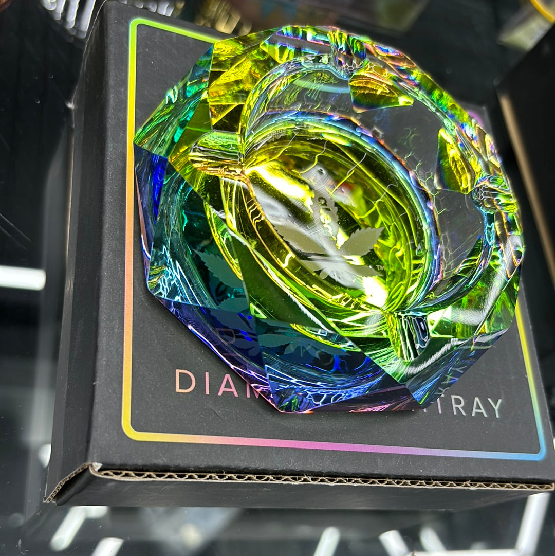 Aleaf rainbow, glass ashtray