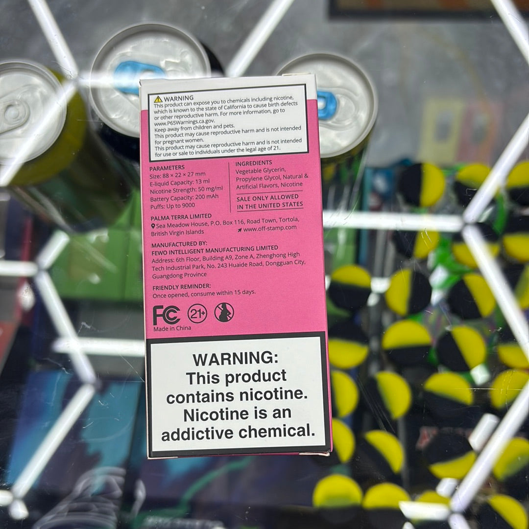 Off stamp pod California cherry