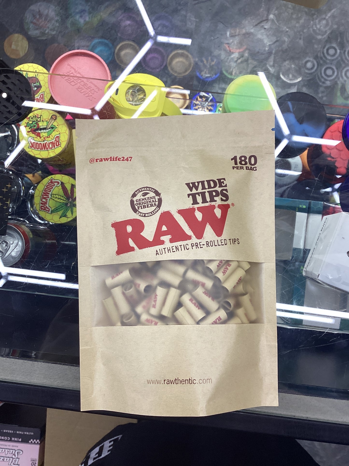Raw pre rolled wide tips-180 bag