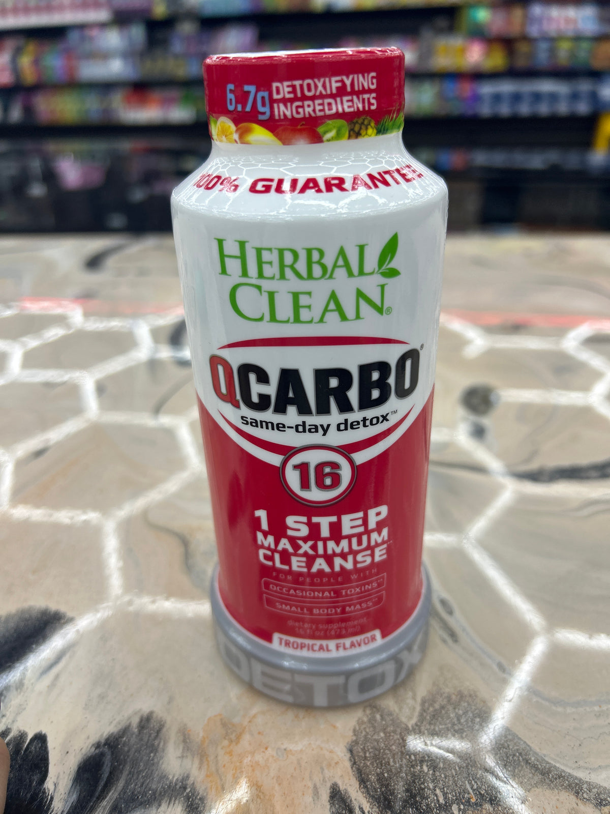 Q Carbo Herbo, clean one step, maximum cleanse, tropical flavored detox