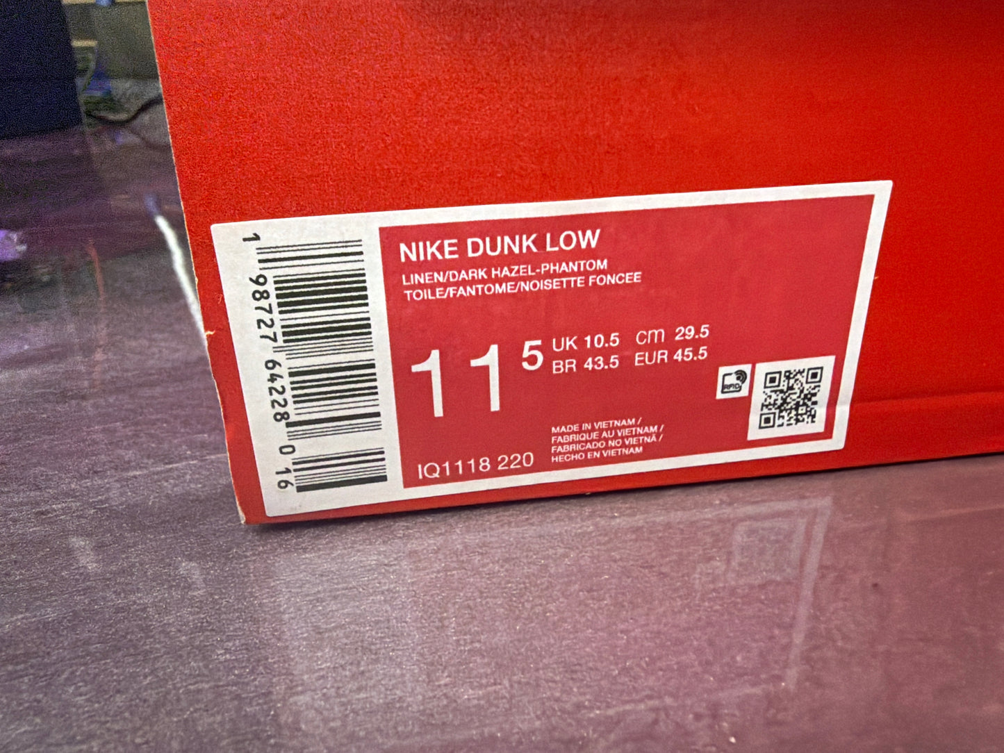 Nike Dunk Low Pegasus Pack Linen Phantom Size 11.5
