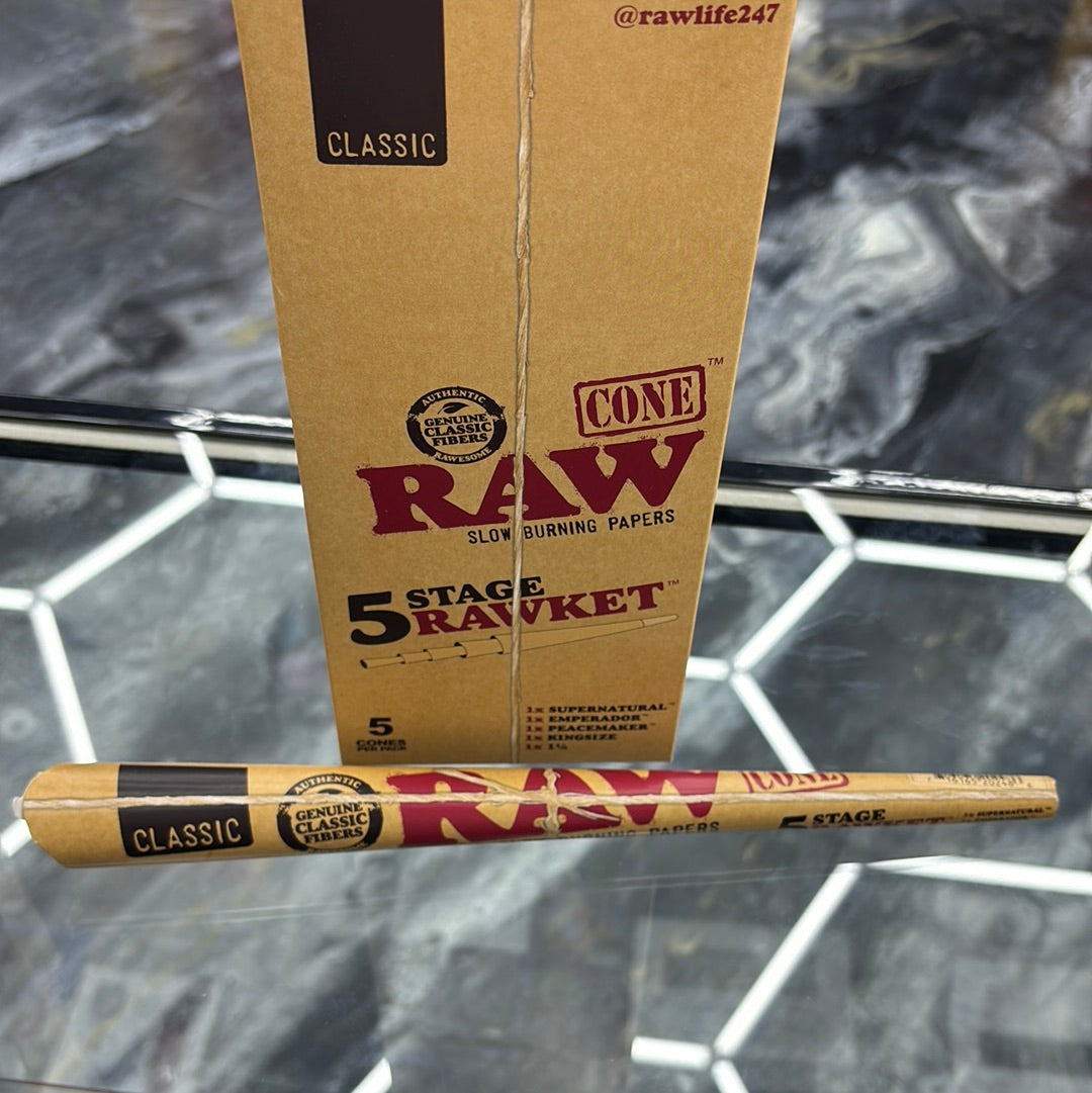 Raw cone five stage rawket classic 5 cones per pack