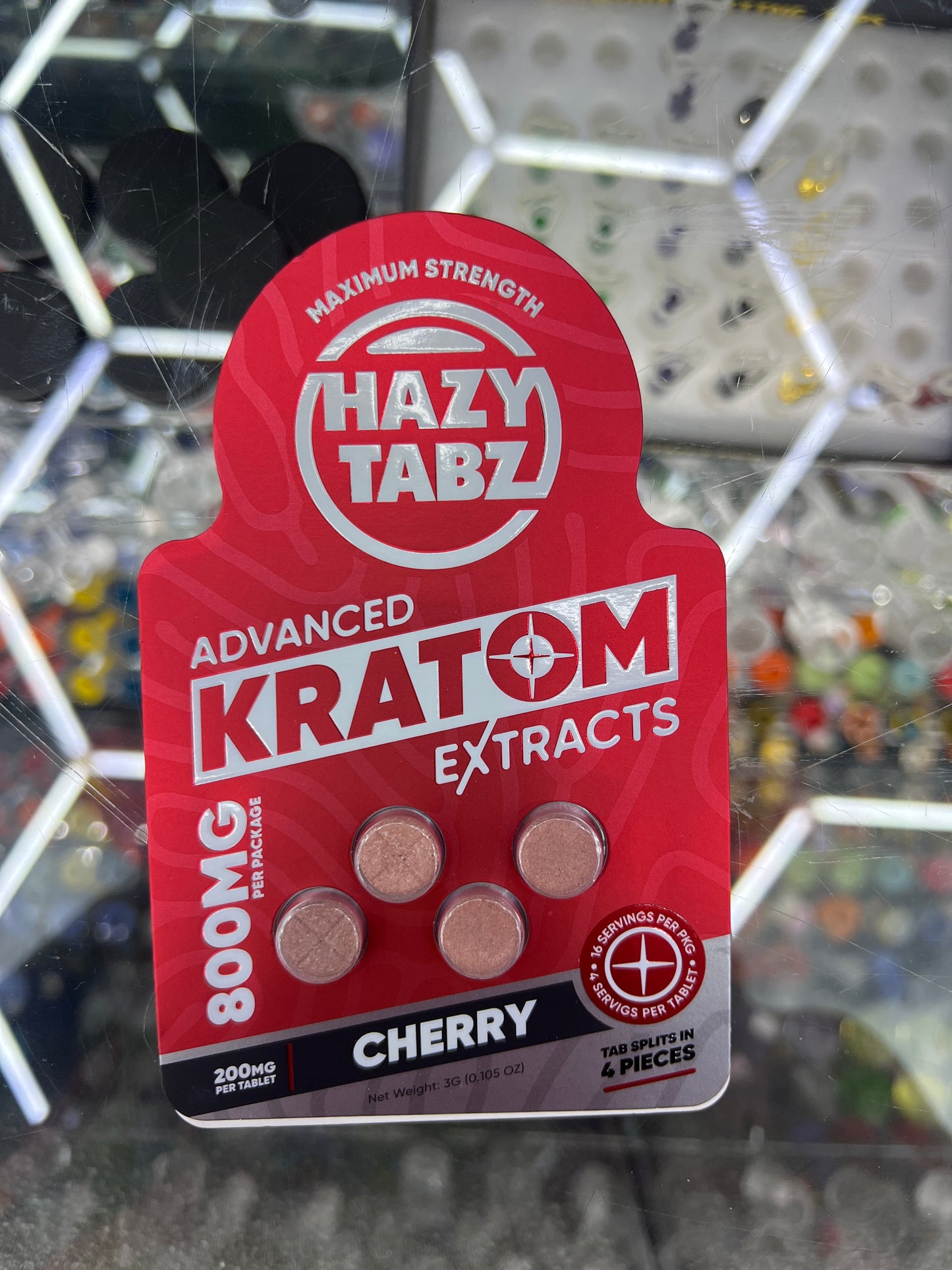 Hazy Tabz advanced kratom extracts 800mg 4ct cherry