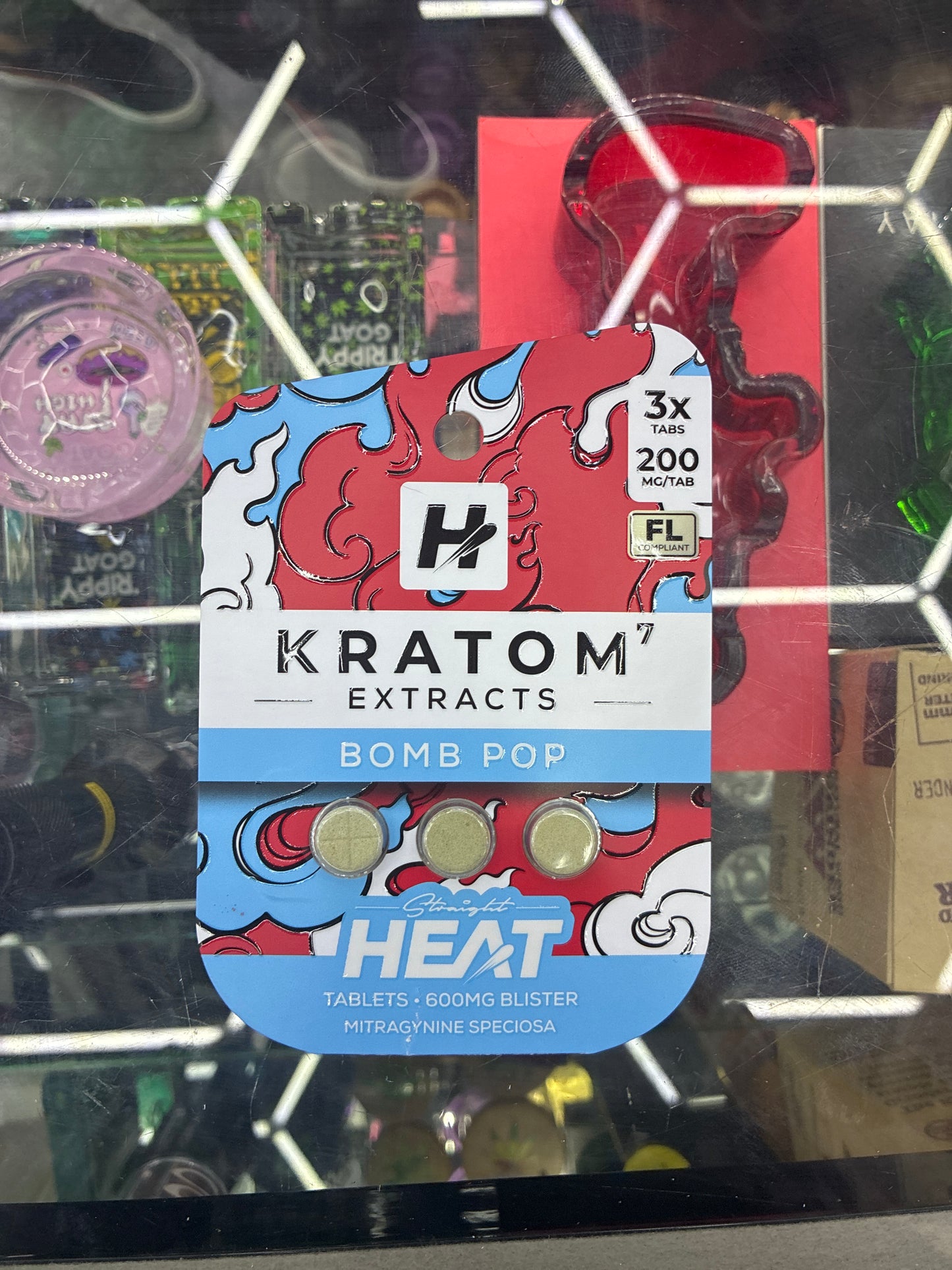 Heat kratom extracts bomb pop 200mg x3ct
