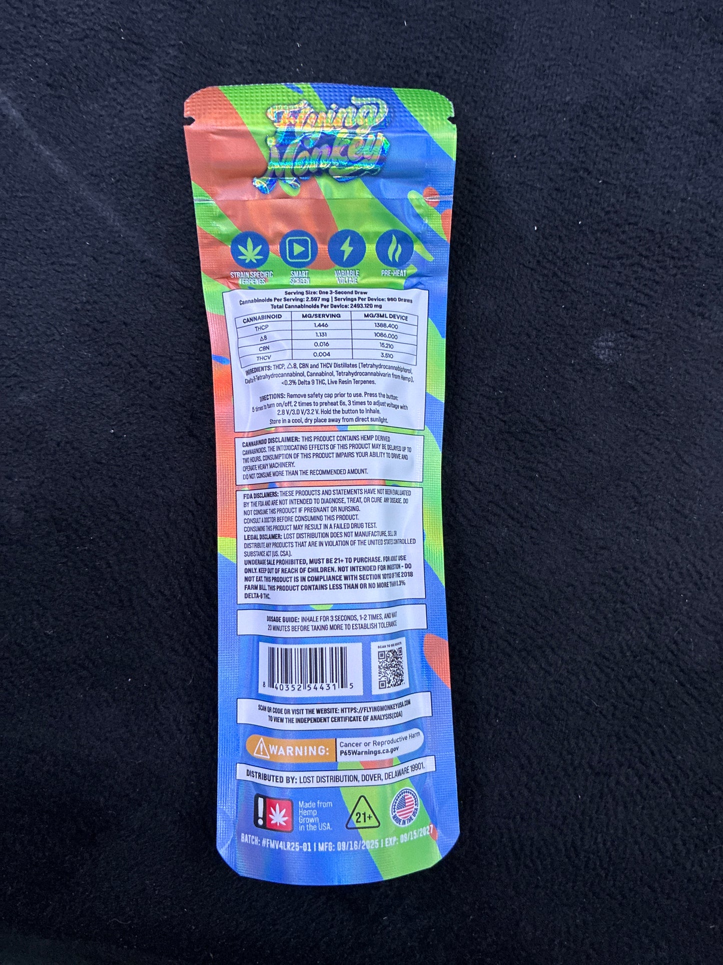 Flying monkey live resin enhanced 3g hybrid Girl Scout cookies