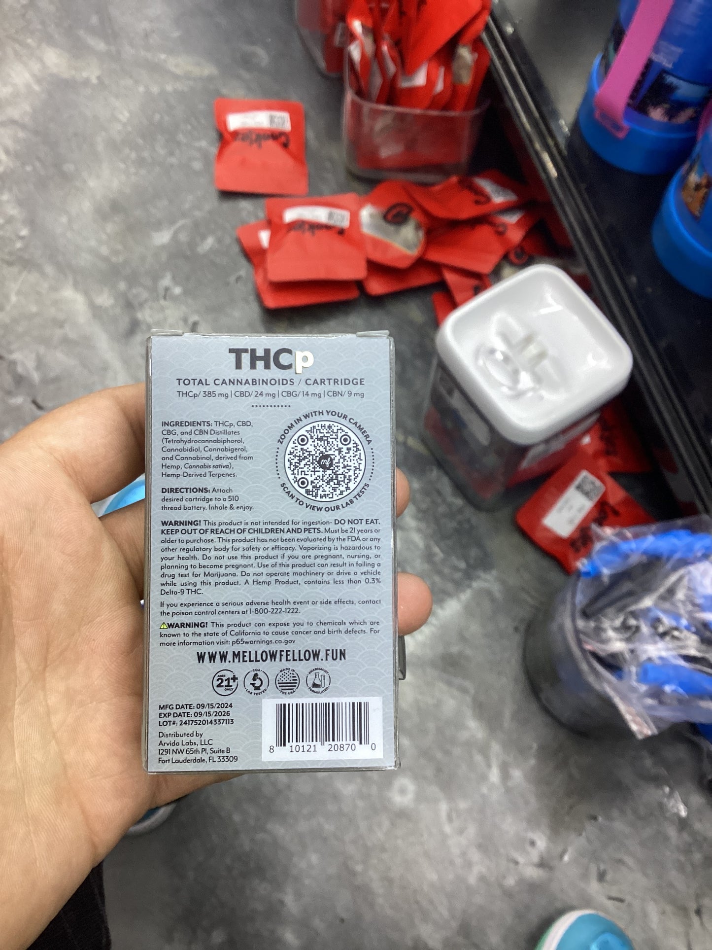 Mellow fellow thcp 0.5g vape tko hybrid