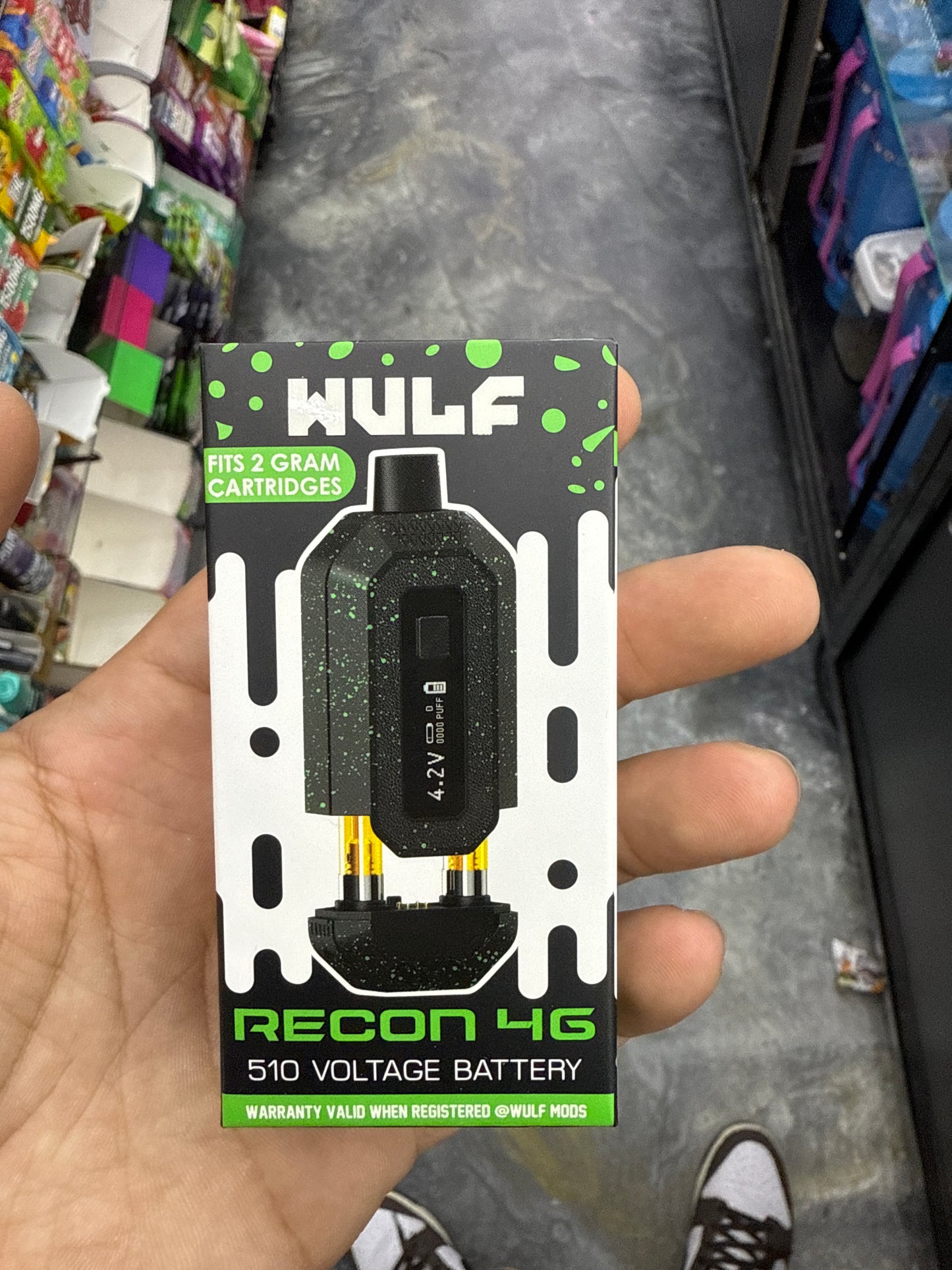 Wulf recon 4g 510 voltage battery fits 2 g cartridges
