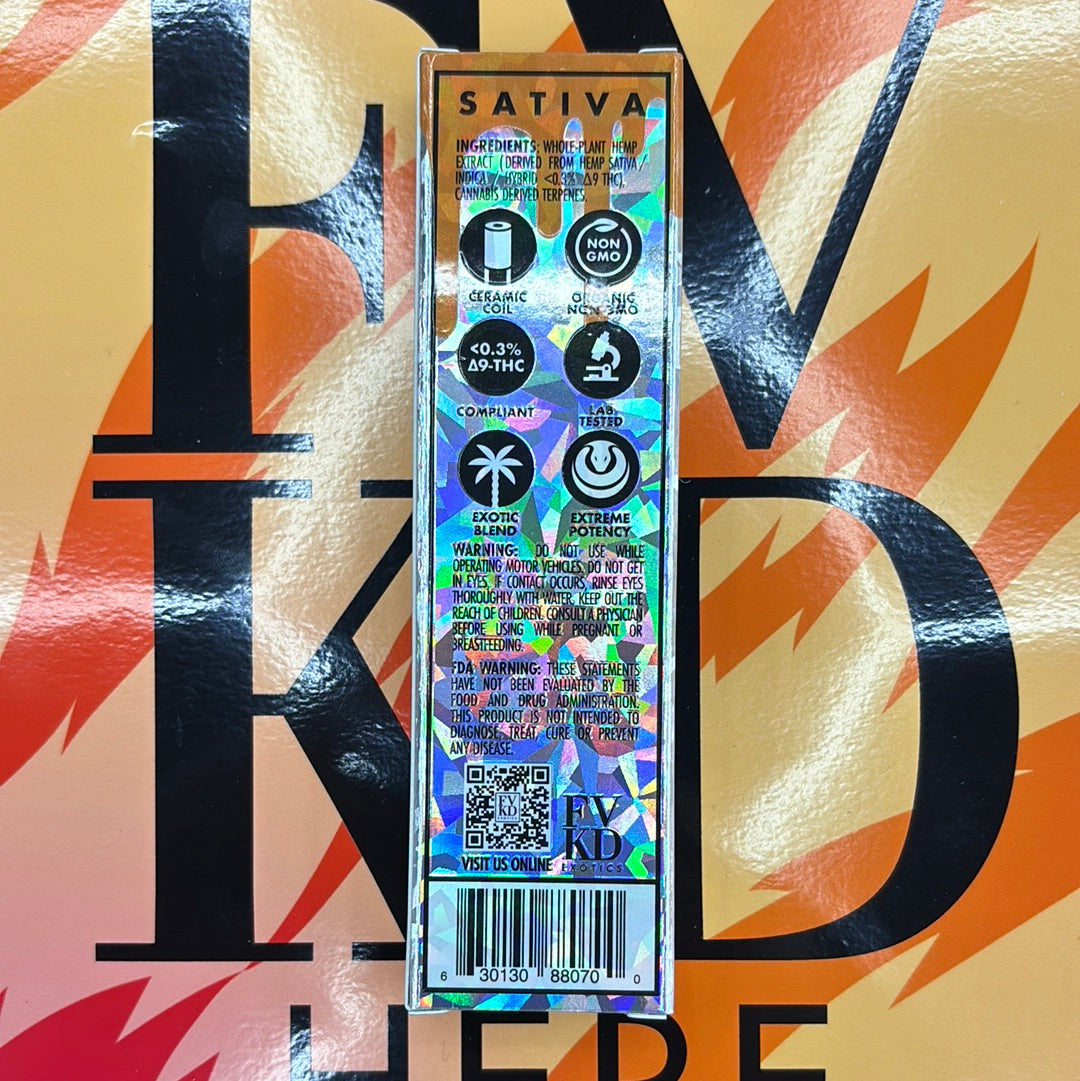 Fvkd exotics mandarin cookies, 3.5G sativa THCA rosin
