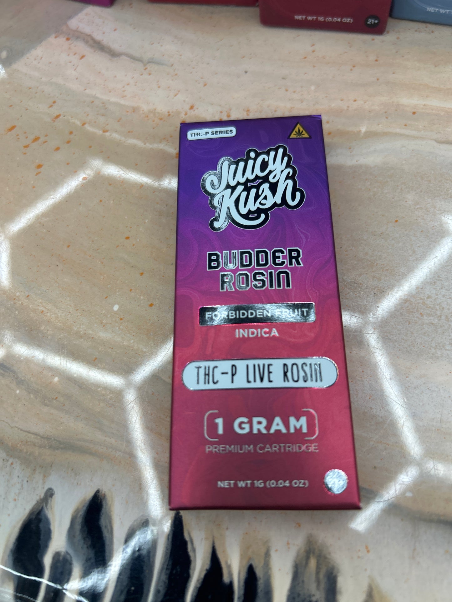 Juicy kush budder rosin 1g vape forbidden fruit indica