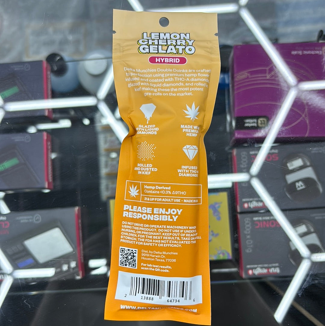 Delta munchies, double doinks lemon cherry gelato, hybrid