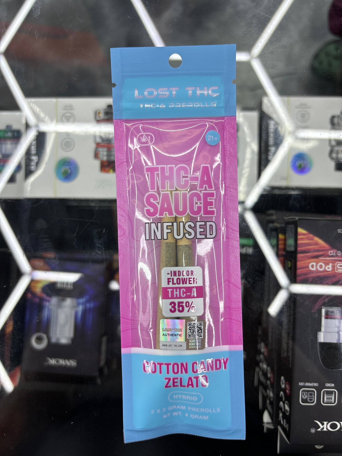 Lost thc-a pre-rolls, thca sauce, infuse, cotton, candy gelato hybrid