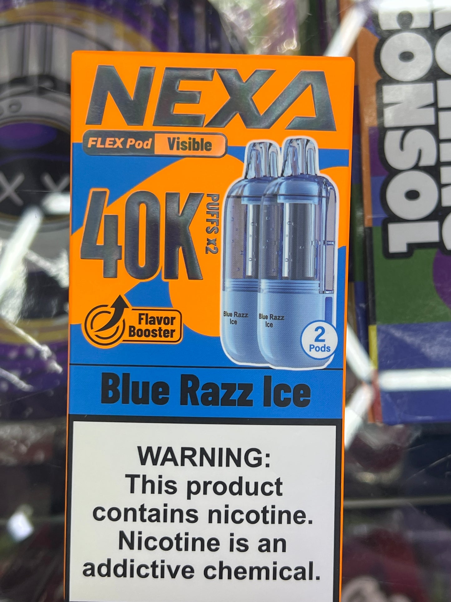 NEXA Flex pod 40k puffs x2 blue raz ice