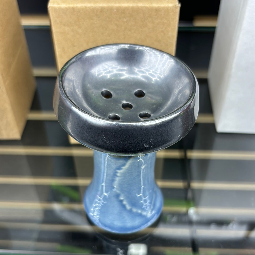 Hookah bowl marble blue with gray