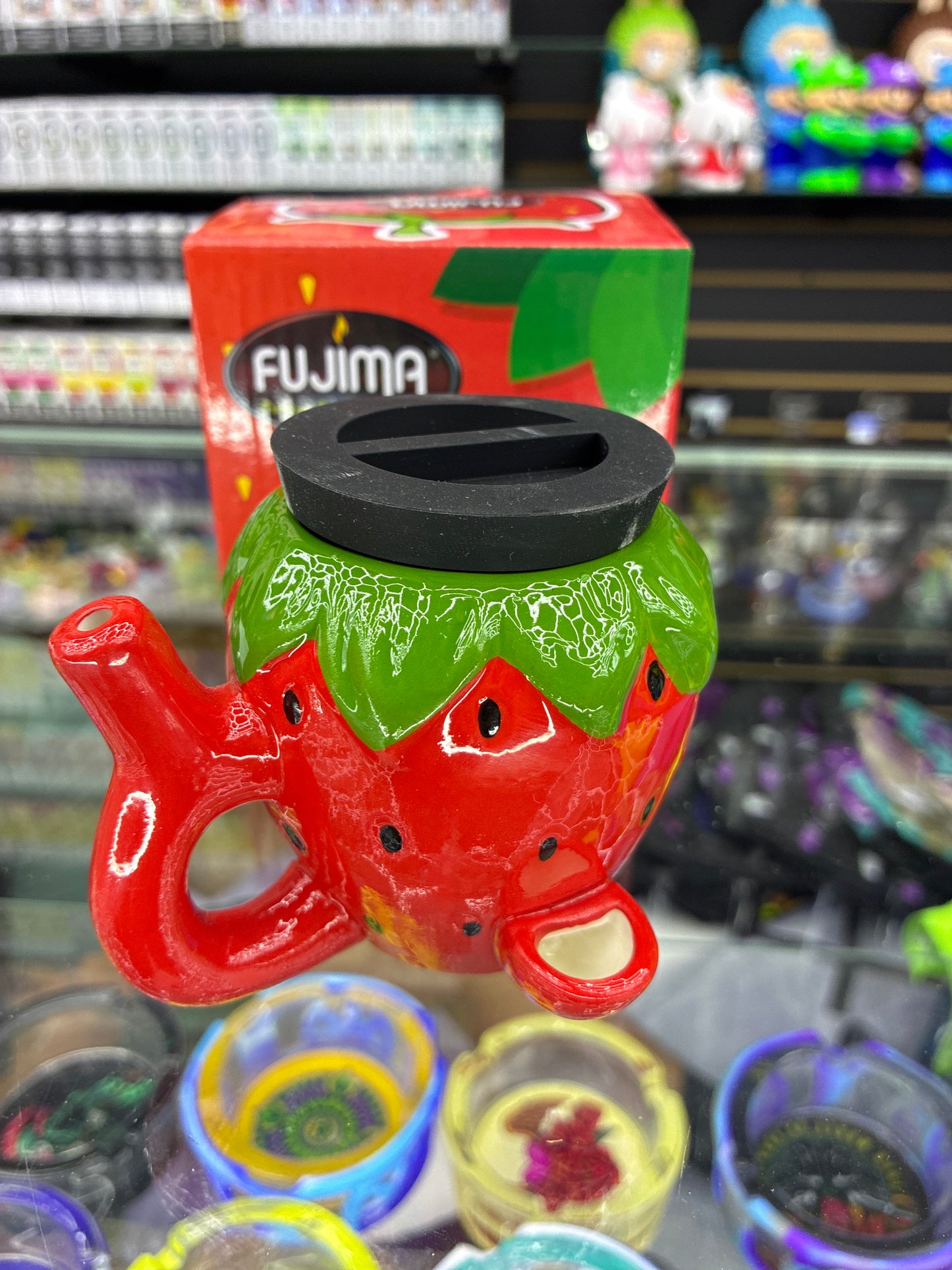 Fujima red strawberry water pipe mug