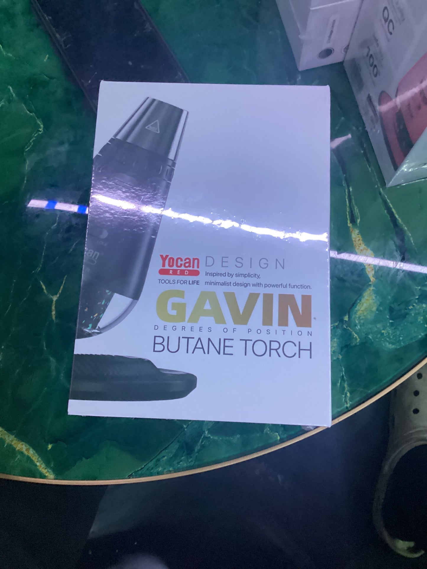 Yocan red design, Gavin DeGrees of position, butane torch silver