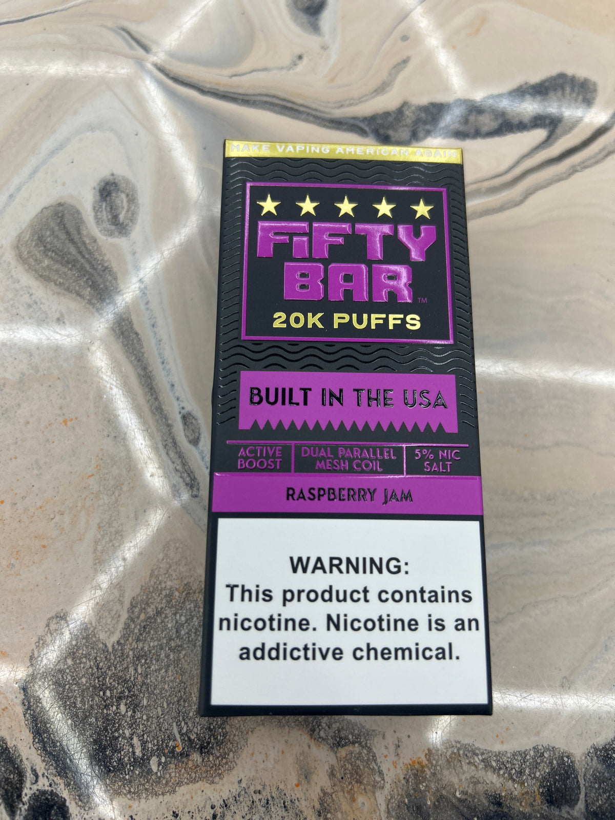 Fifty bar 20K puff raspberry jam