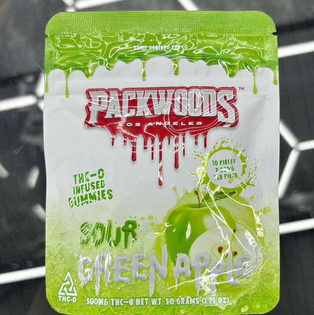 Backwoods sour green, apple, gummy‘s THCO infused 