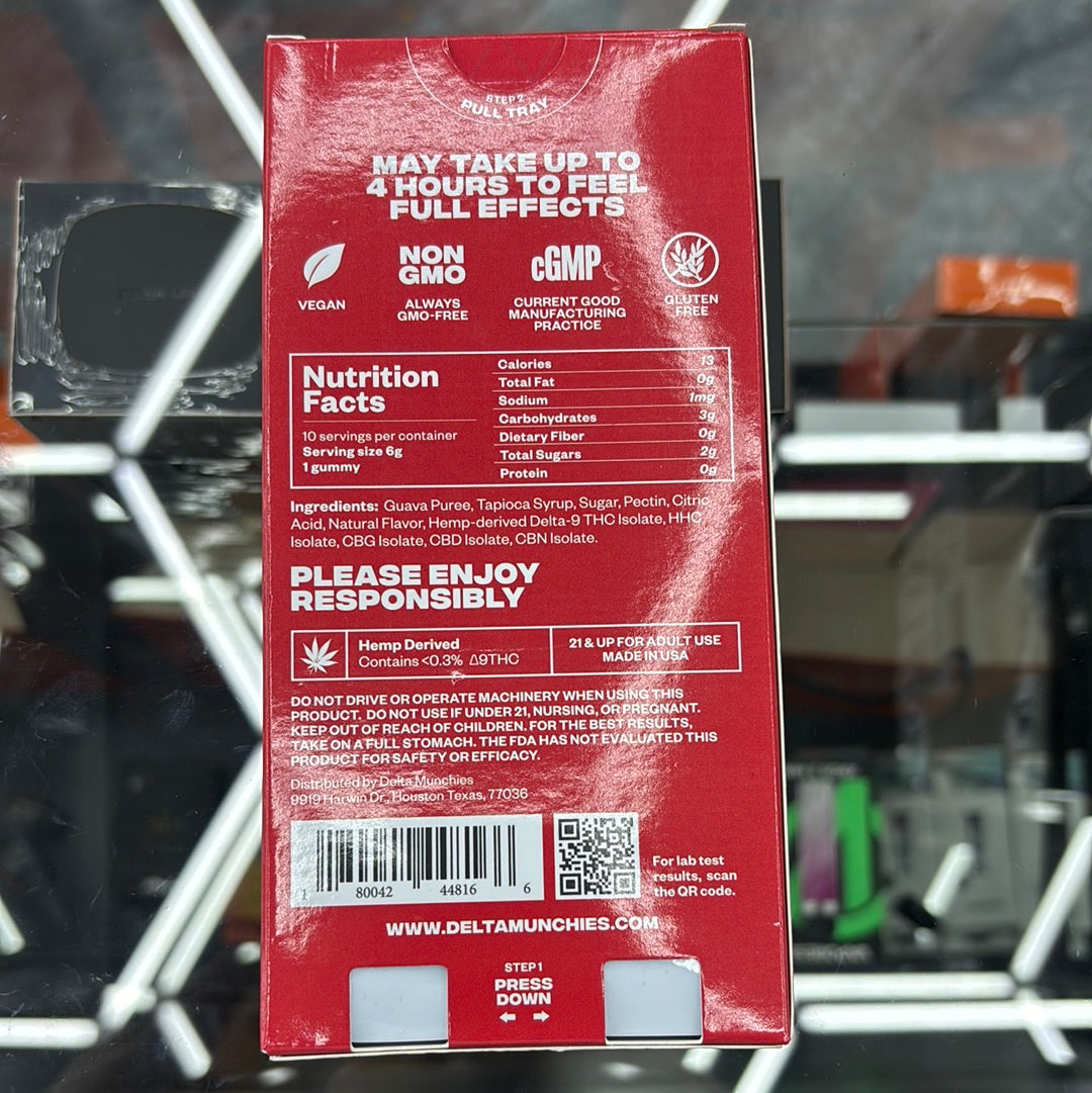 Munchies fruit jam gummy strawberry dream 10 gummy’s per pack 1000MG