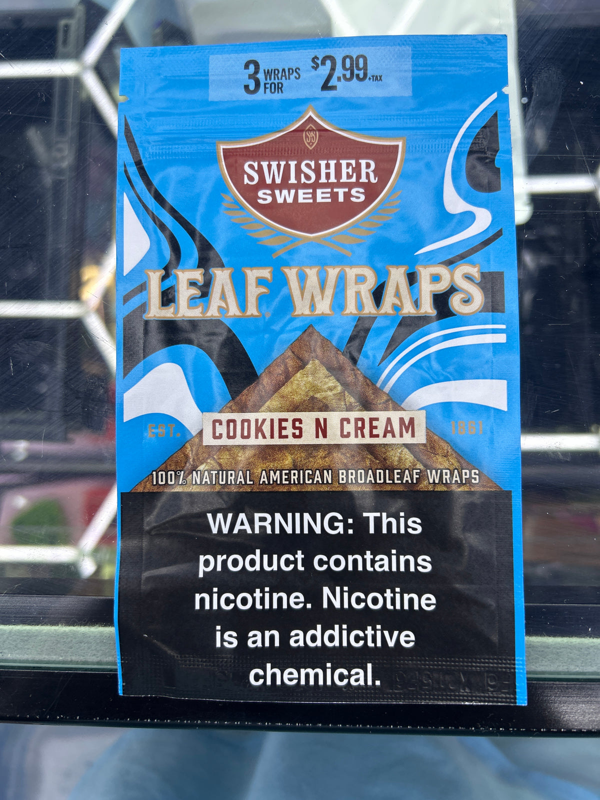 Swisher Sweets Leaf Wraps 3 pack cookies n cream