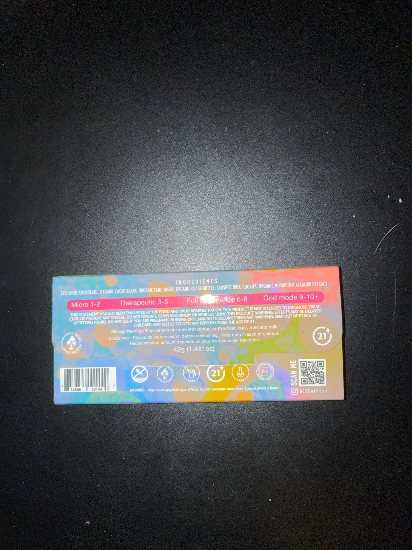 Rize 5g mushroom cookies and cream