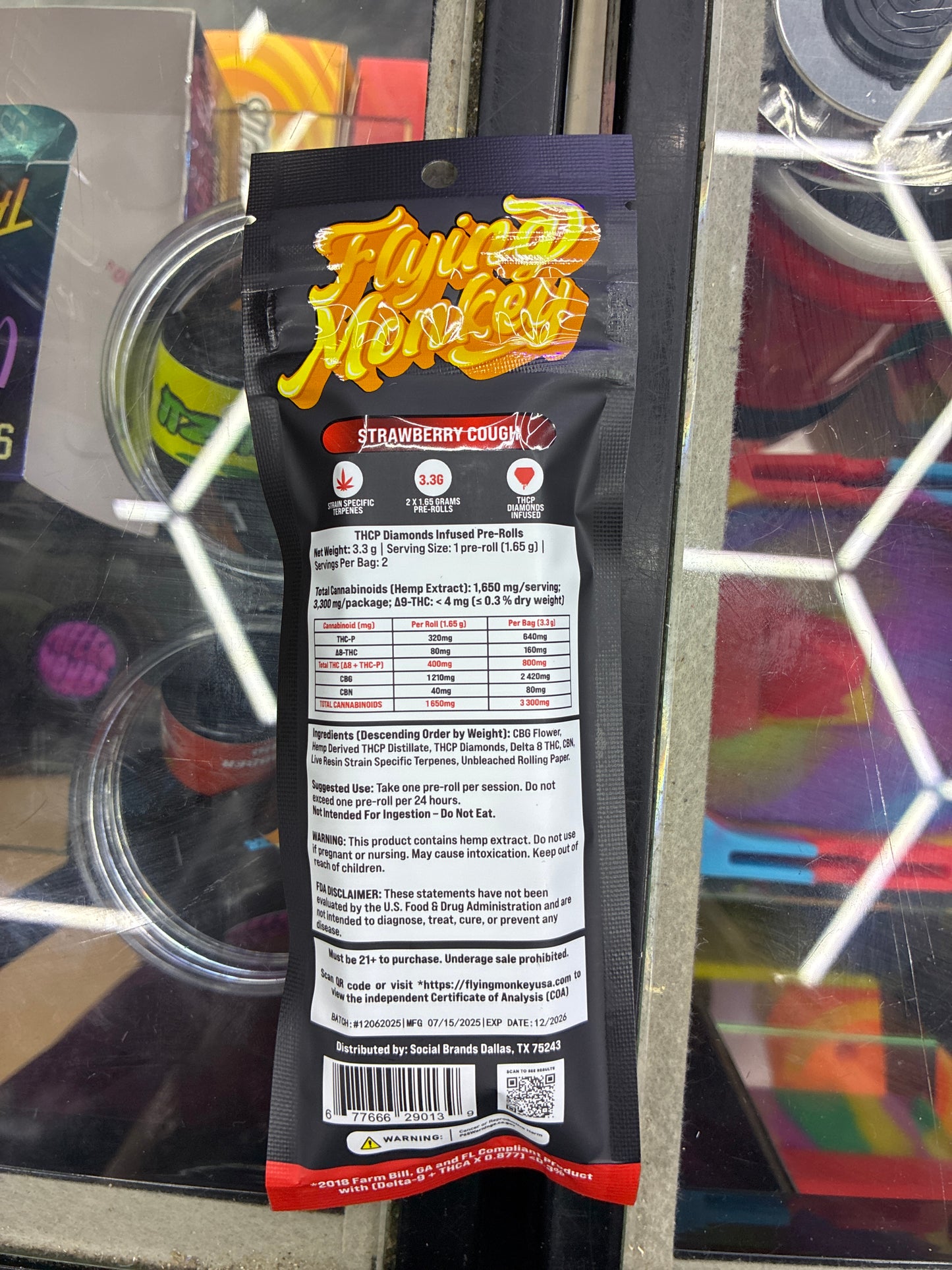 Flying monkey gold rosin enhanced strawberry cough sativa