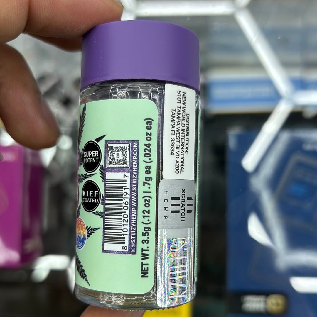 Stizzy 40s hhc purple punch, Indica 1000mg five count pre-roll live resin