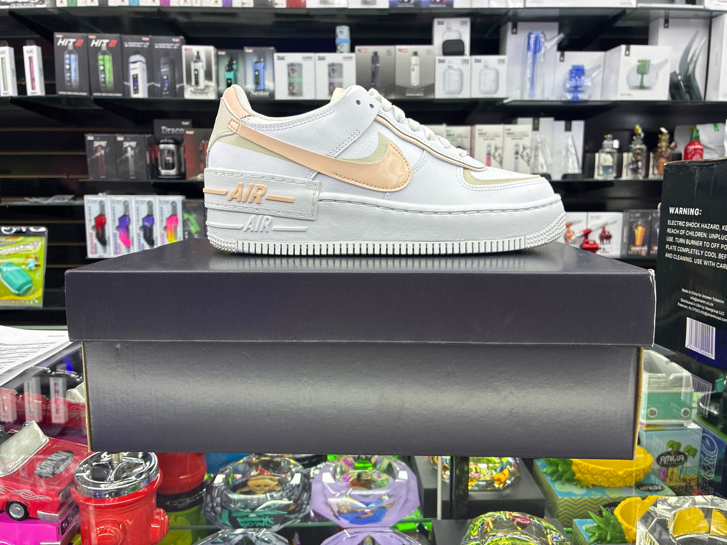 W af1 shadow white/ washed coral size 7.5