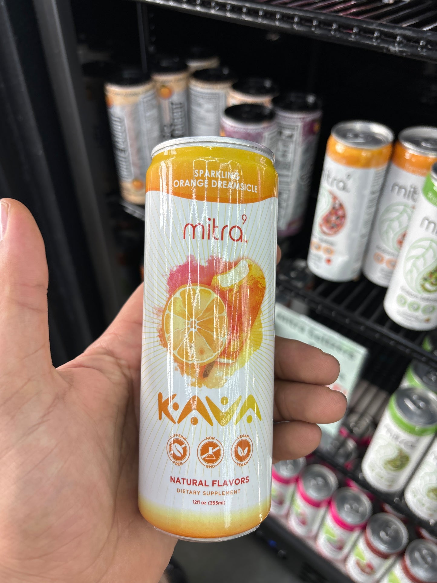 Mitra 9 kava seltzer sparkling orange dreamsicle