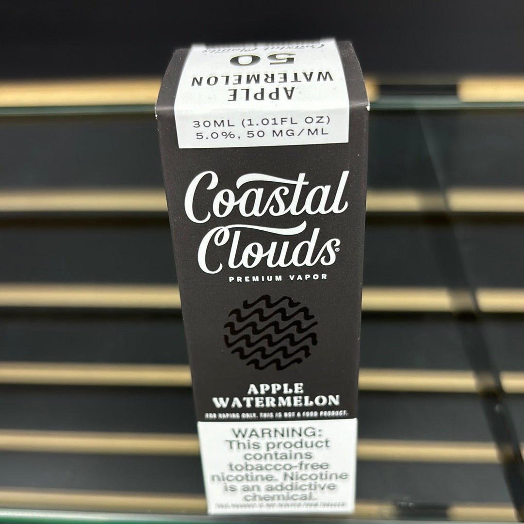 Coastal clouds, apple, watermelon, 50 MG salt Nic
