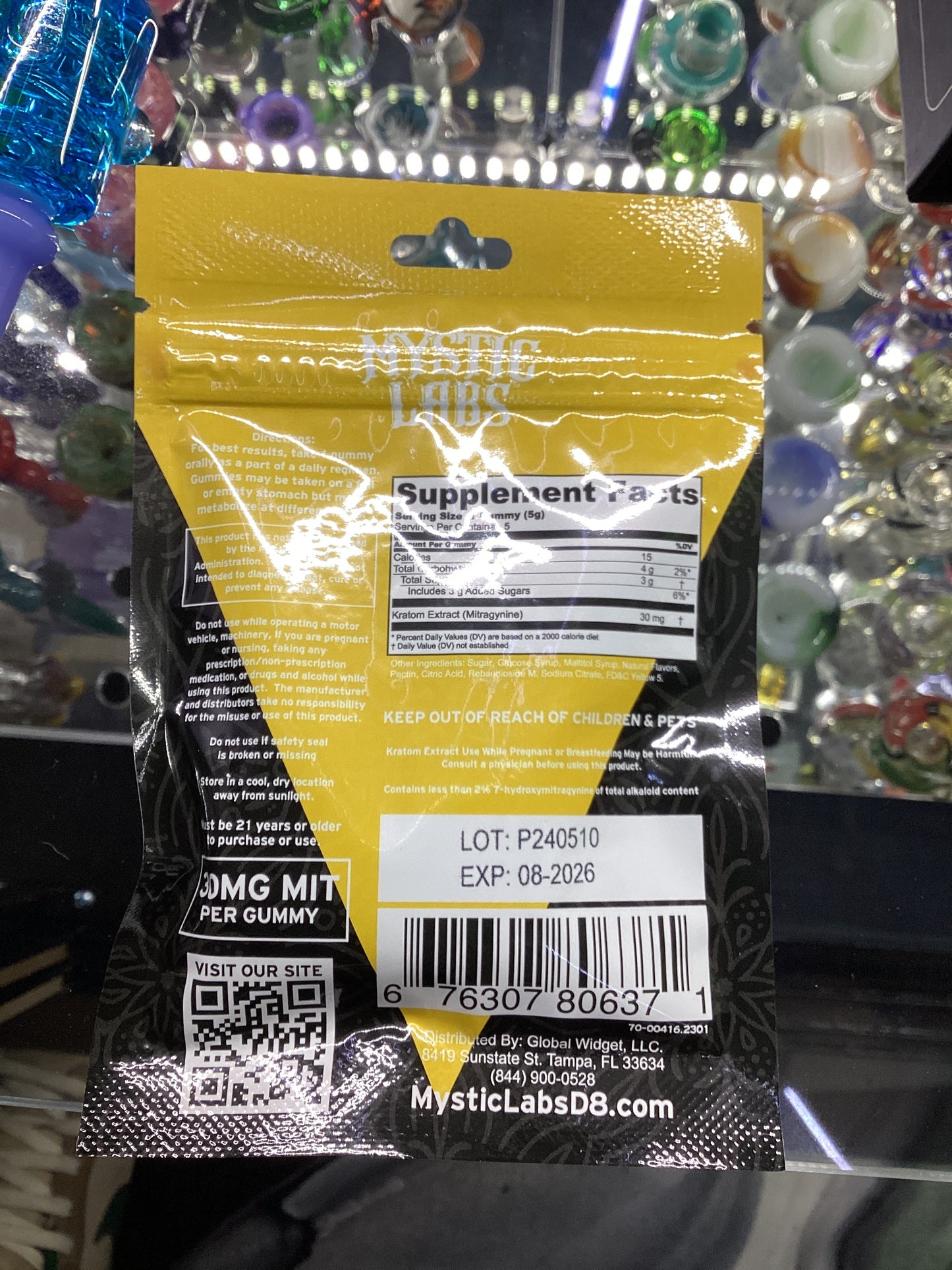 Mystic labs kratom extract gummies yuzu lemonade 150 MIT 5 count