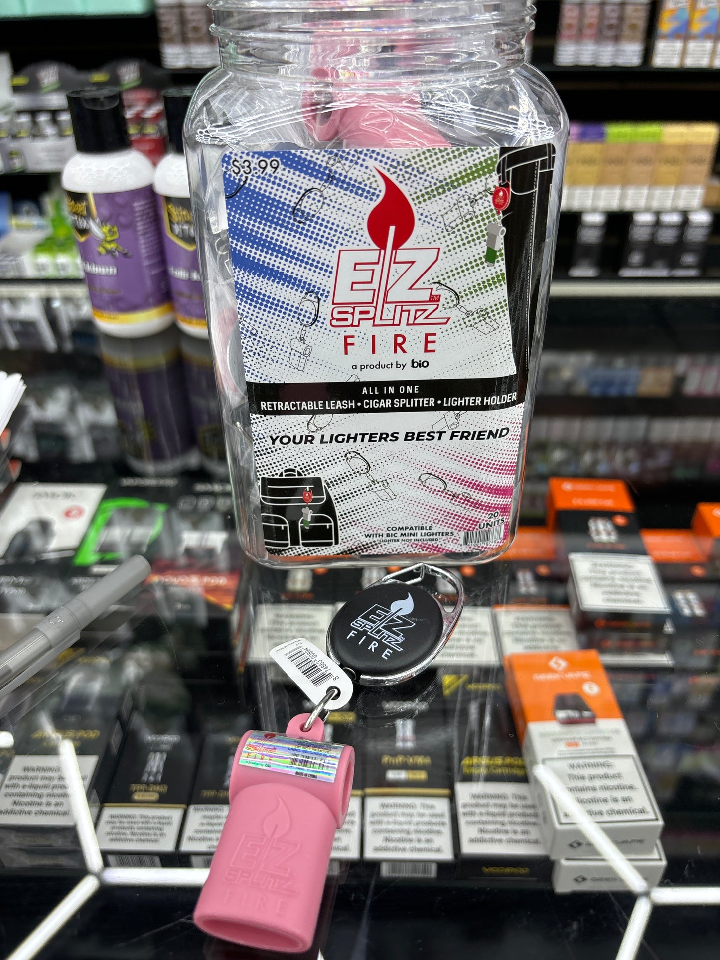 Ez split fire splitter and lighter holder