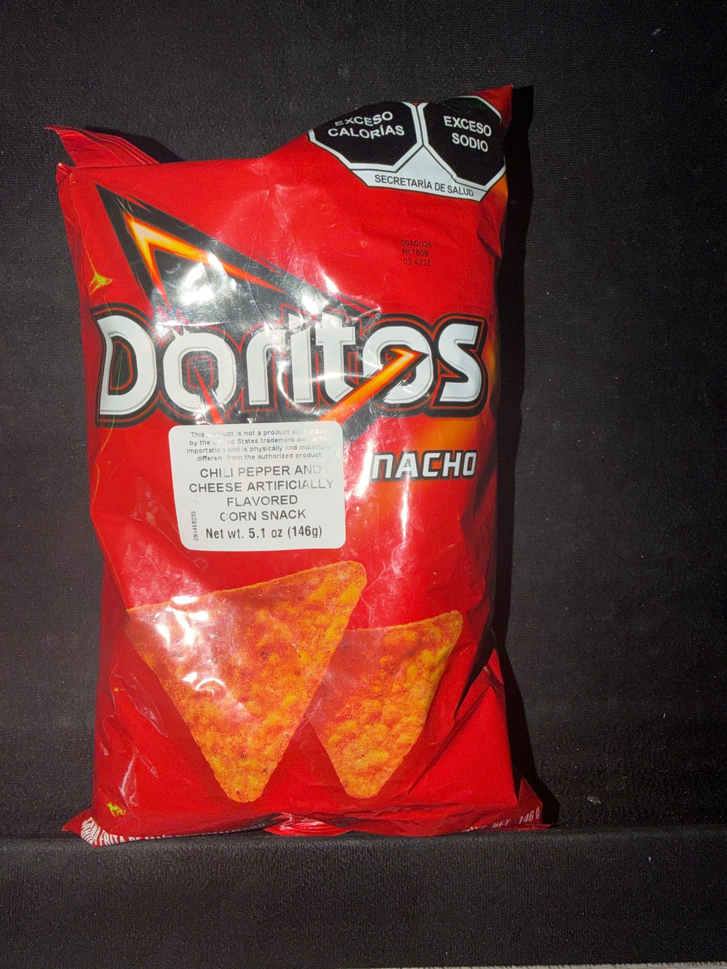 MEXICAN DORITOS NACHO CHEESE CORN CHIPS 146G