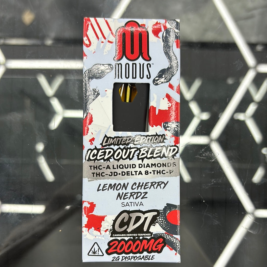 Modus limited edition, iced stout, blend lemon, cherry nerd sativa, 2000 mg