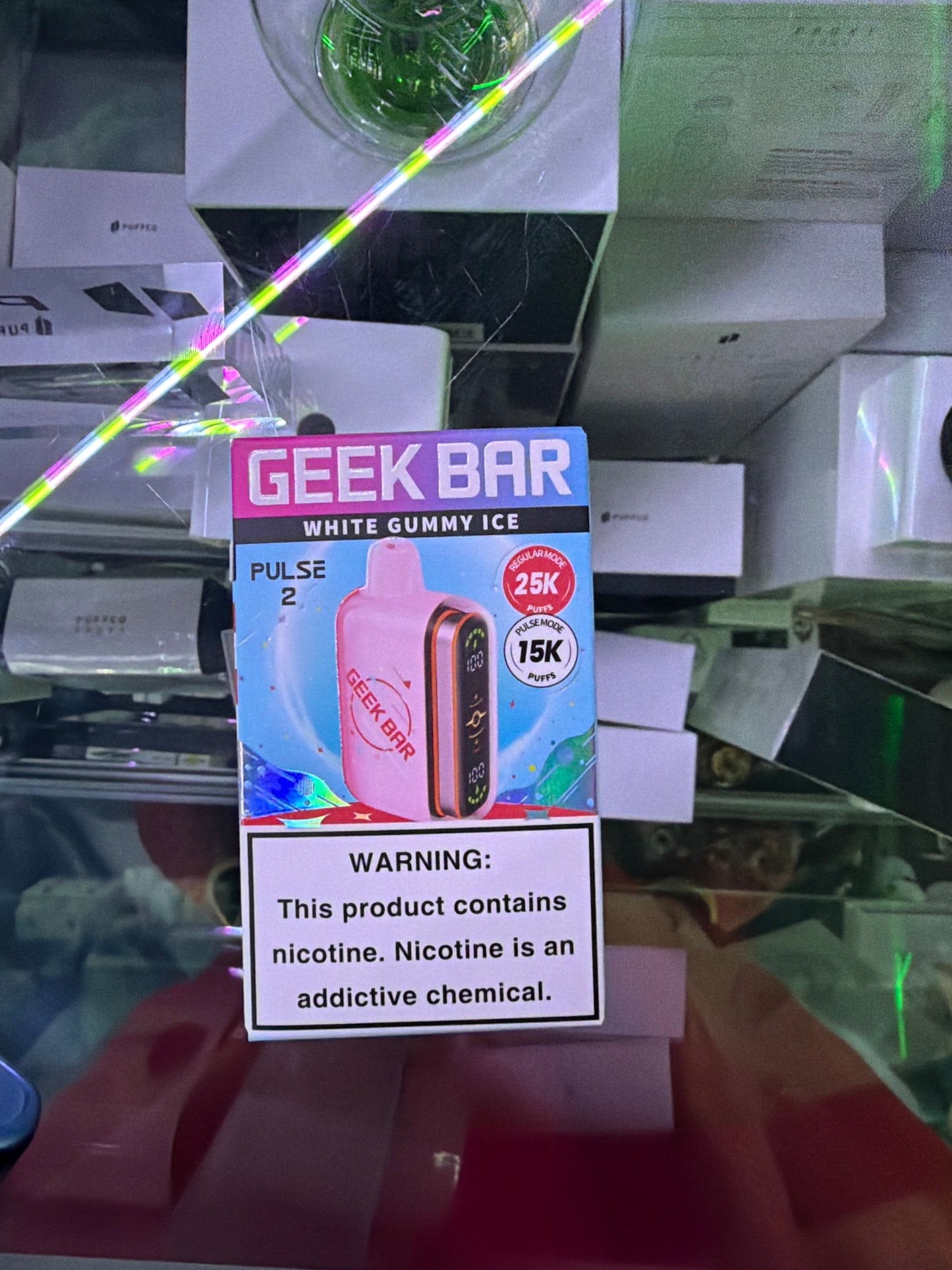 Geekbar pulse 2 15k hit white gummy ice