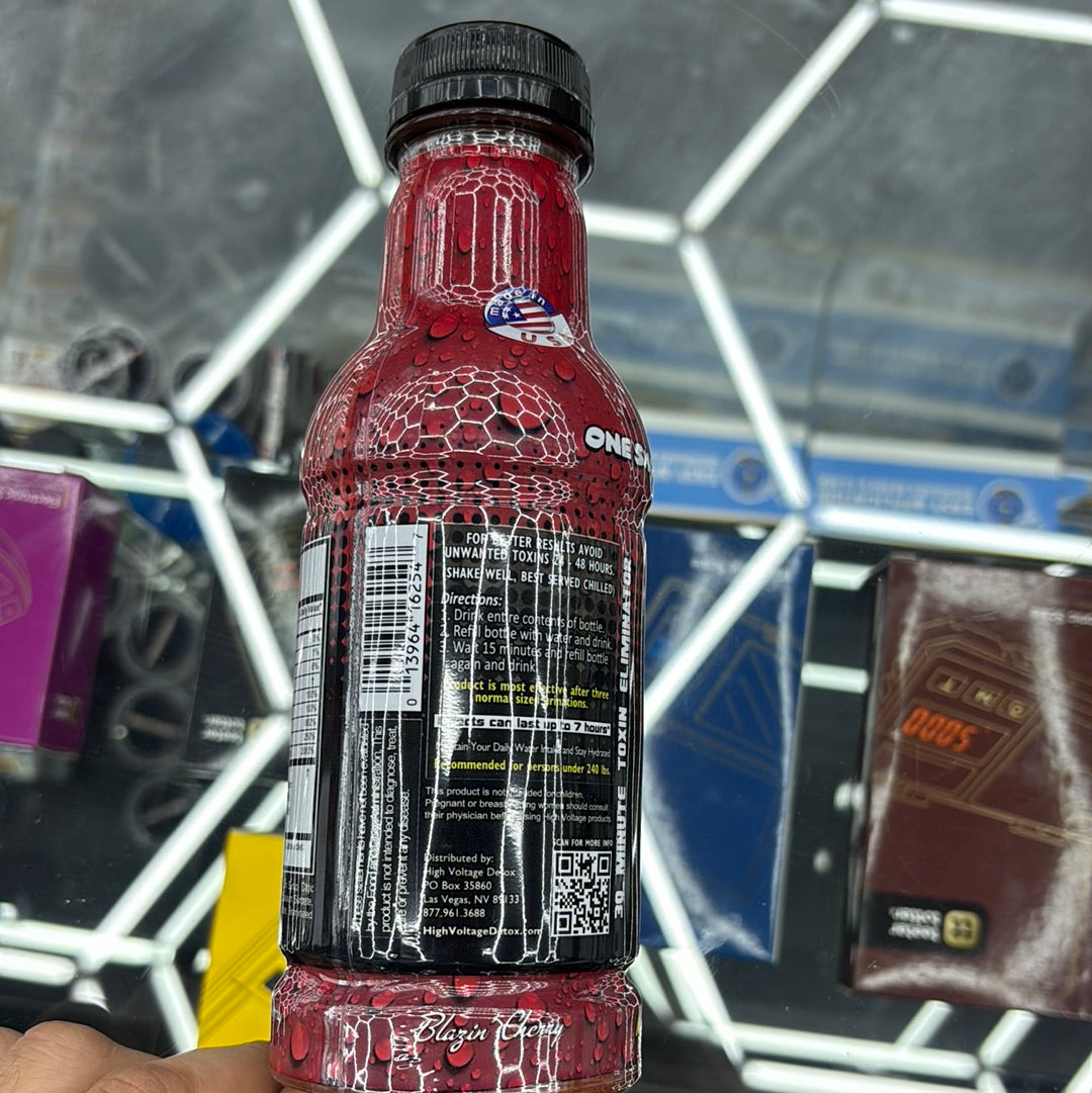 High voltage detox blazin cherry 16oz detox drink