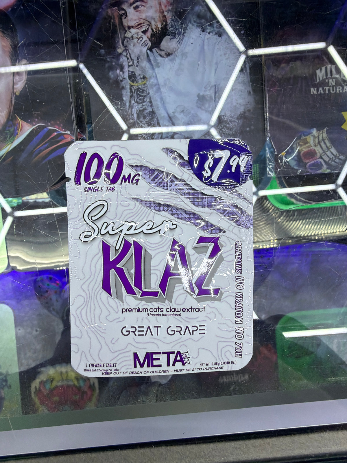 SUPER KLAZ Premium Cats Claw Extract 100mg Great Grape