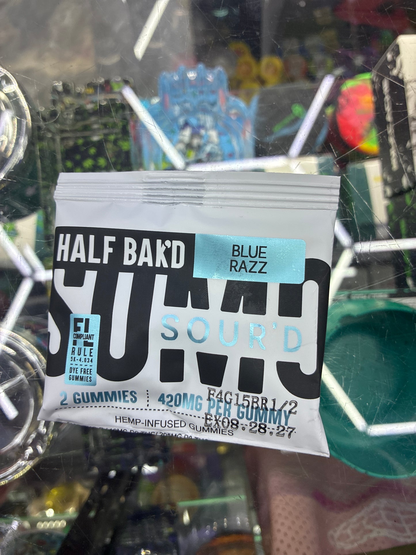 Half bakd sumo sour’d, blue razz 420mg