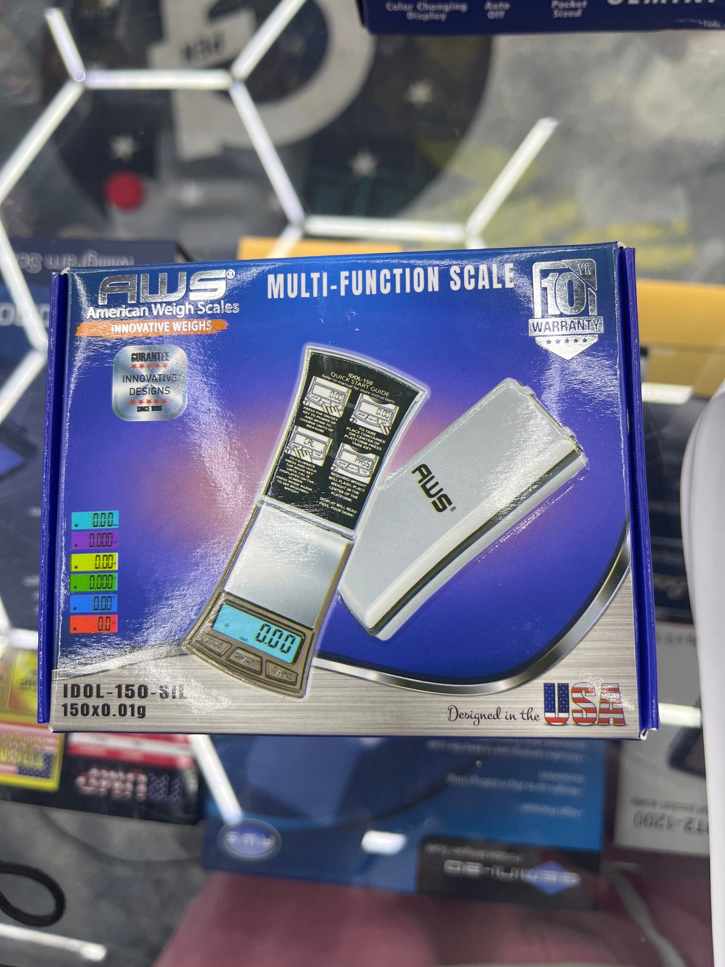 Aws scale idol 150g x.01g idol-150-silver
