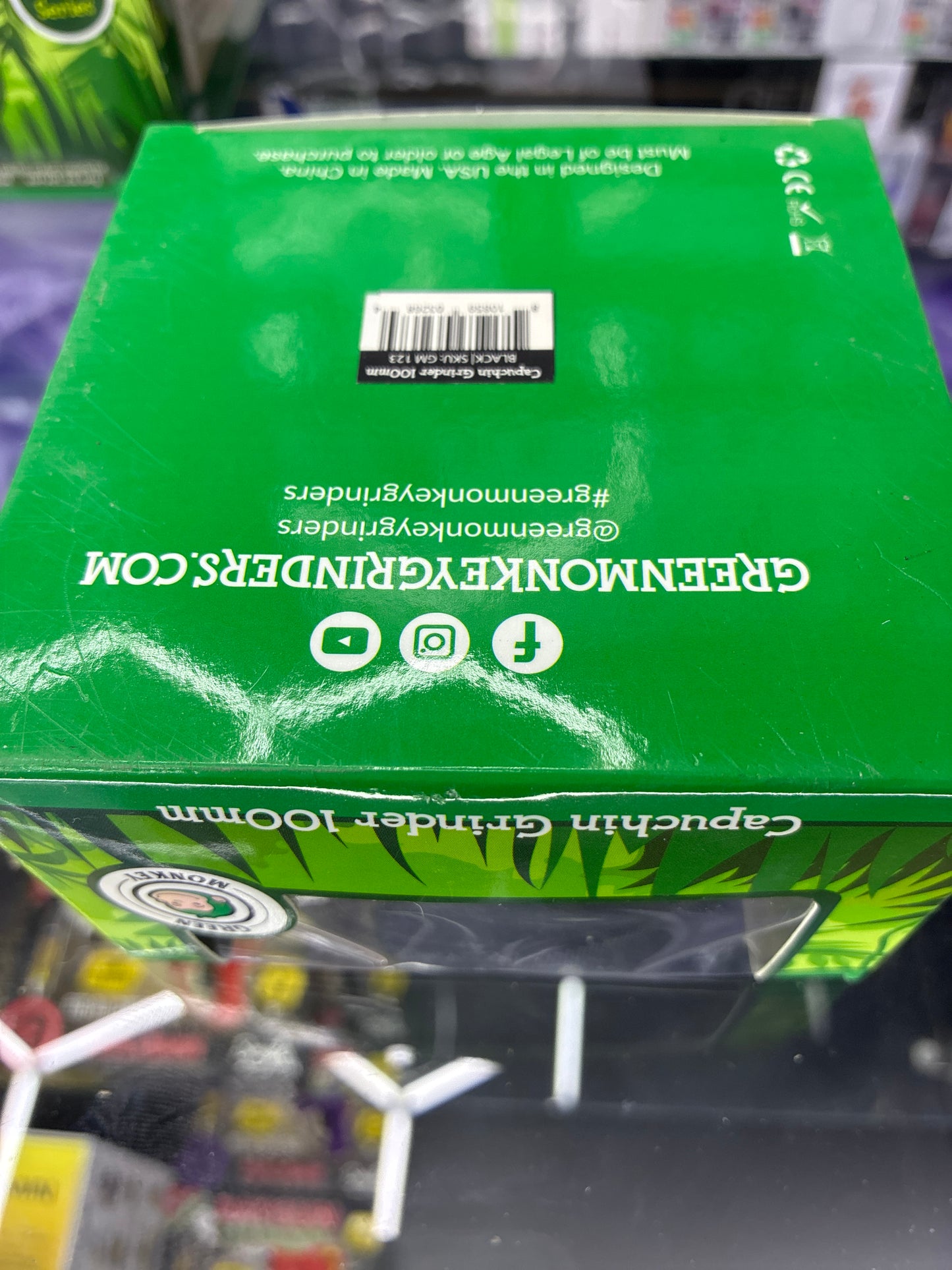 Green Monkey 4 piece zinc grinder 100mm