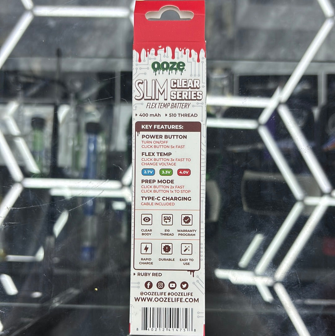 Ooze slim clear series red