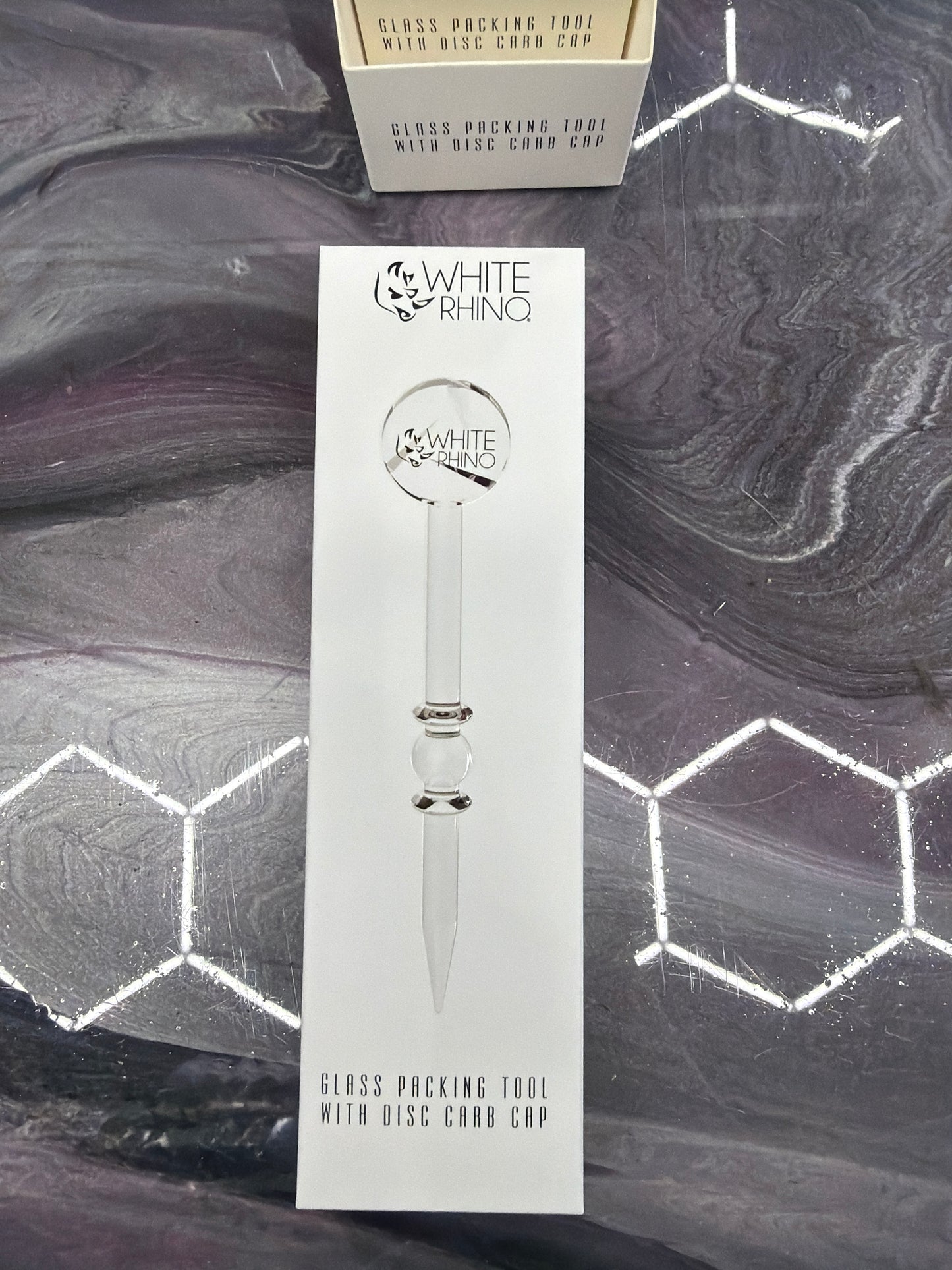 WHITE RHINO Glass Dab Tool With Carb Cap