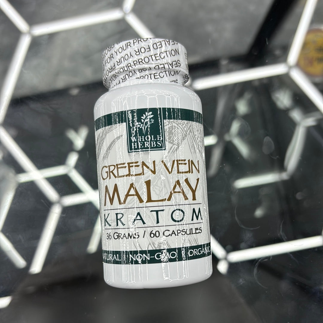 Whole herbs green vein malay kratom 60caps