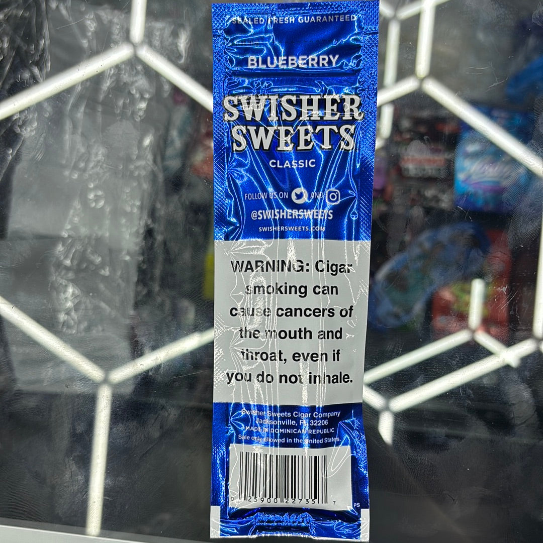 Swisher sweets classic blueberry, 2 cigarillos
