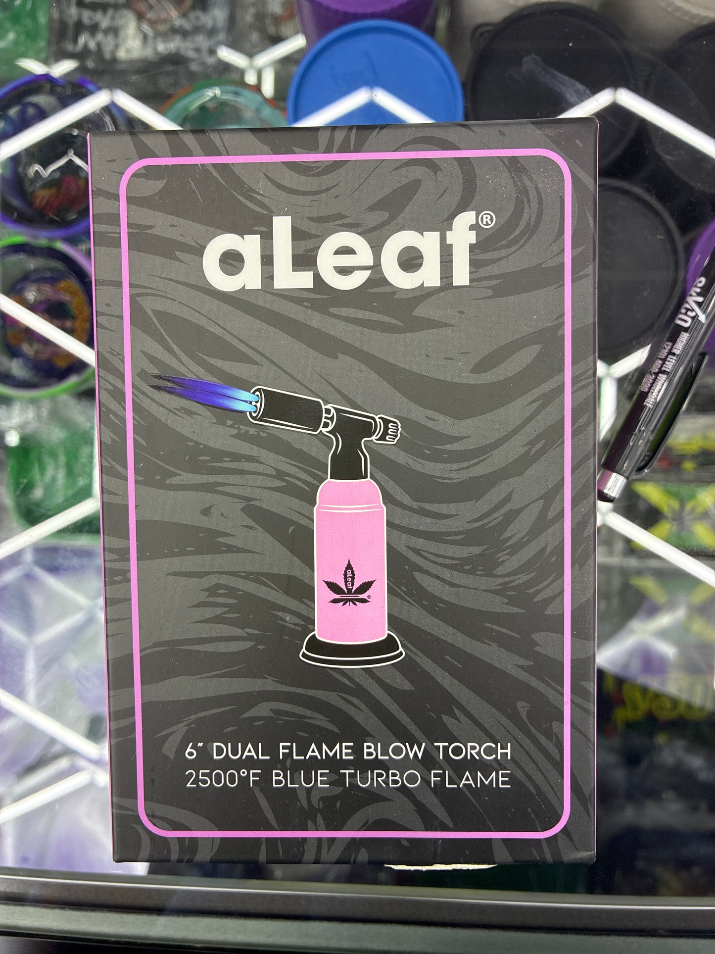 Aleaf 6’ dual flame blow torch pink